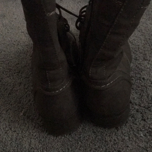 Brown combat boots - Picture 3 of 4